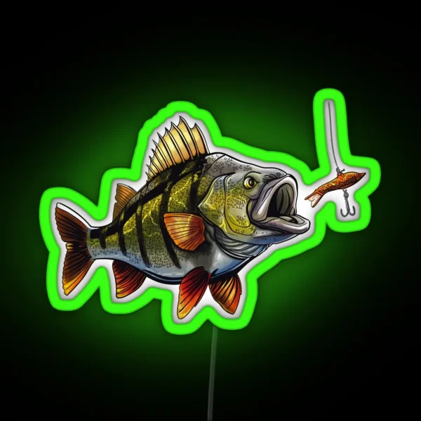 Fishing Perch RGB Neon Sign