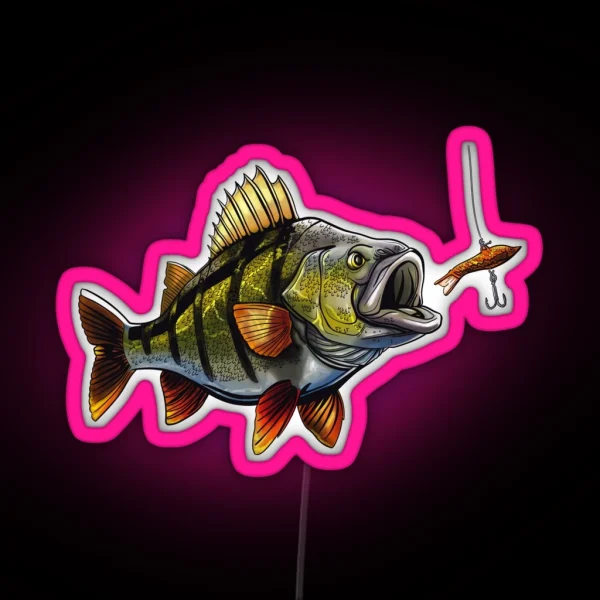 Fishing Perch RGB Neon Sign