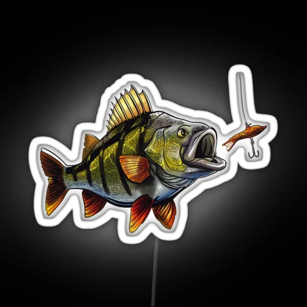 Fishing Perch RGB Neon Sign