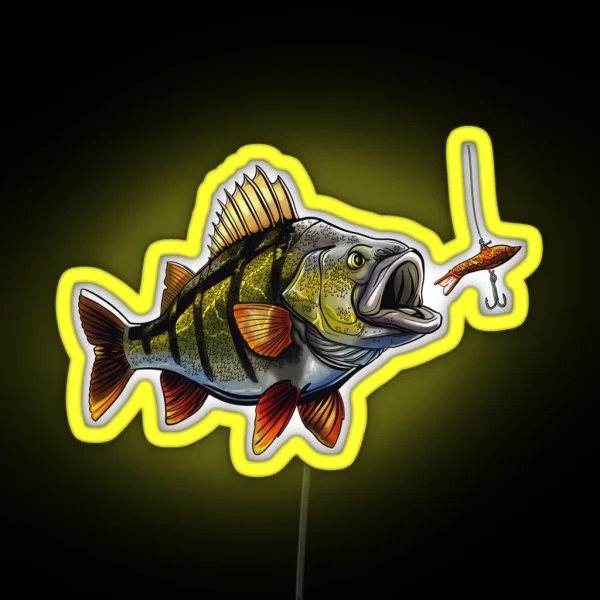 Fishing Perch RGB Neon Sign