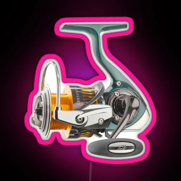 Fishing Reels Spin Fishing Globeride Fishing Fishing Rods Sports Print RGB Neon Sign