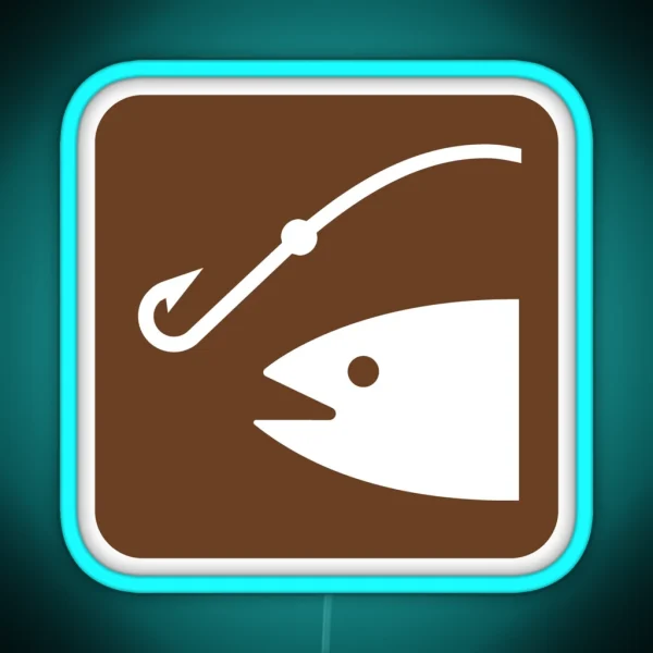 Fishing Road Sign RGB Neon Sign