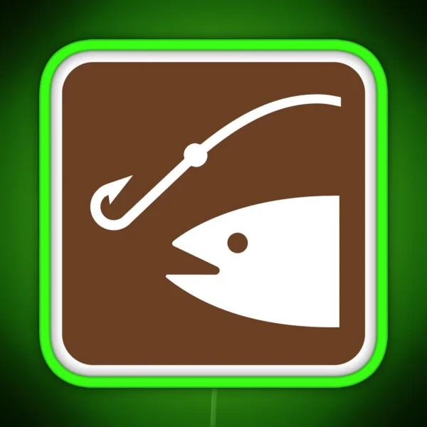 Fishing Road Sign RGB Neon Sign