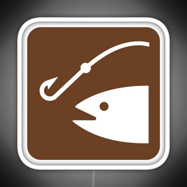 Fishing Road Sign RGB Neon Sign