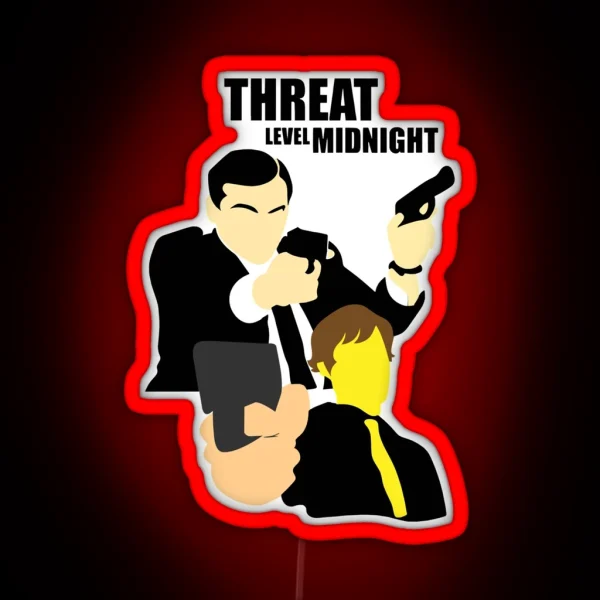 Five The Office Threat Level Midnight Film Theft Of RGB Neon Sign
