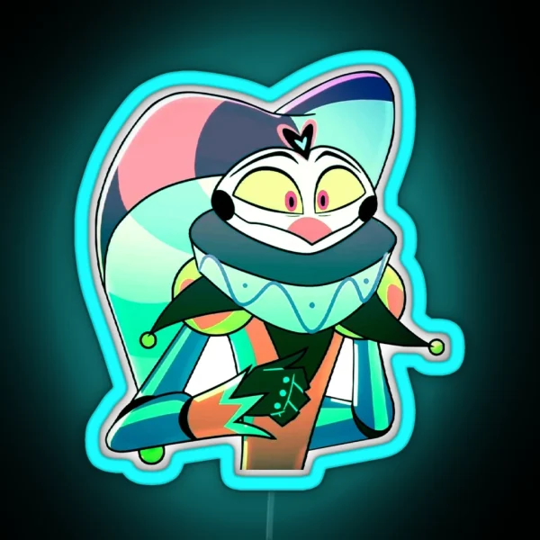 Fizzarolli Hazbin Hotel Alastor Angel Andrealphus RGB Neon Sign