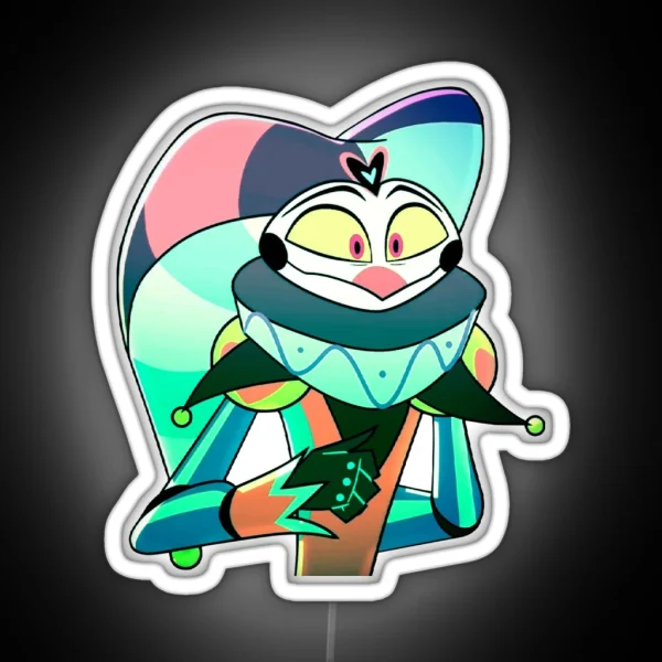Fizzarolli Hazbin Hotel Alastor Angel Andrealphus RGB Neon Sign