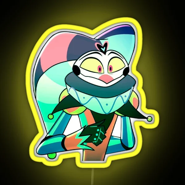 Fizzarolli Hazbin Hotel Alastor Angel Andrealphus RGB Neon Sign