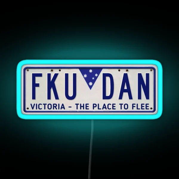 FKU DAN Number Plate RGB Neon Sign