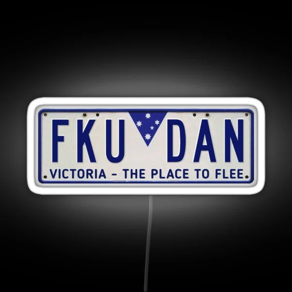 FKU DAN Number Plate RGB Neon Sign
