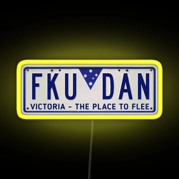 FKU DAN Number Plate RGB Neon Sign