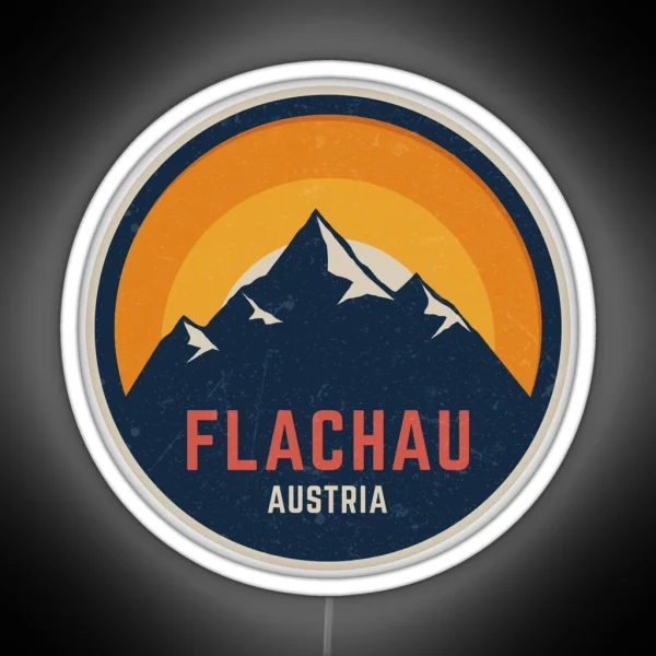 Flachau Austria Mountain Design RGB Neon Sign