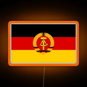 Flag East Germany German Democratic Republic GDR DDR RGB Neon Sign