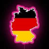 Flag Map Of Germany German Deutschland Country Map Outline With National Flag Inside RGB Neon Sign - Image 6
