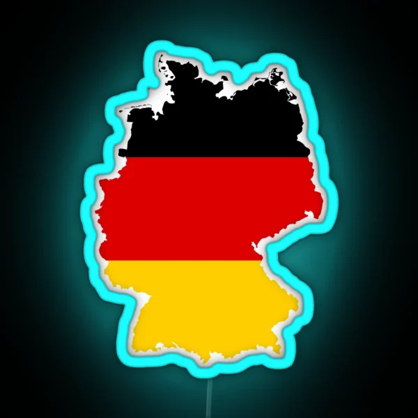 Flag Map Of Germany RGB Neon Sign