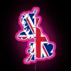 Flag Map Of The United Kingdom RGB Neon Sign - Image 6