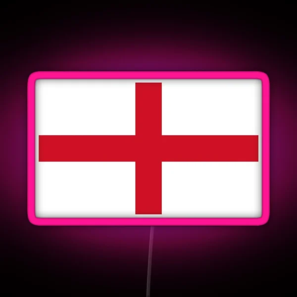 Flag Of England St George S Cross RGB Neon Sign