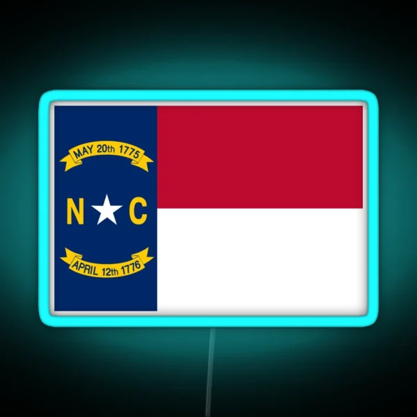 Flag Of North Carolina RGB Neon Sign