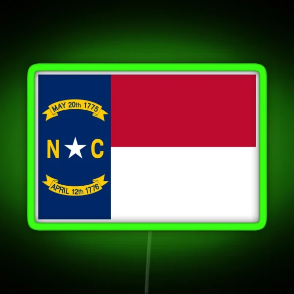 Flag Of North Carolina RGB Neon Sign