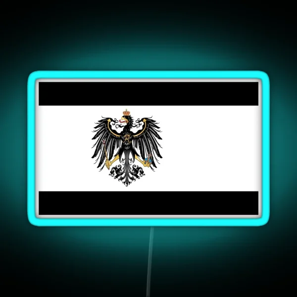 Flag Of The Kingdom Of Prussia 1892 Flag Merch RGB Neon Sign