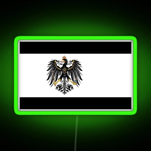 Flag Of The Kingdom Of Prussia 1892 Flag Merch RGB Neon Sign