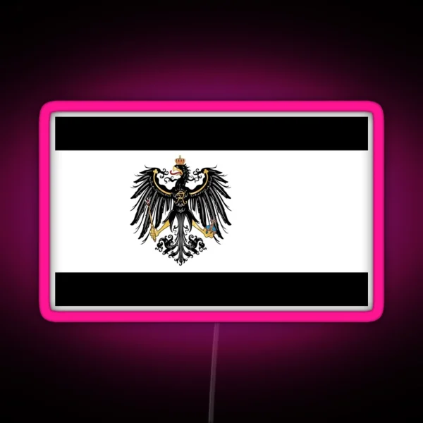 Flag Of The Kingdom Of Prussia 1892 Flag Merch RGB Neon Sign