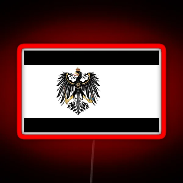Flag Of The Kingdom Of Prussia 1892 Flag Merch RGB Neon Sign