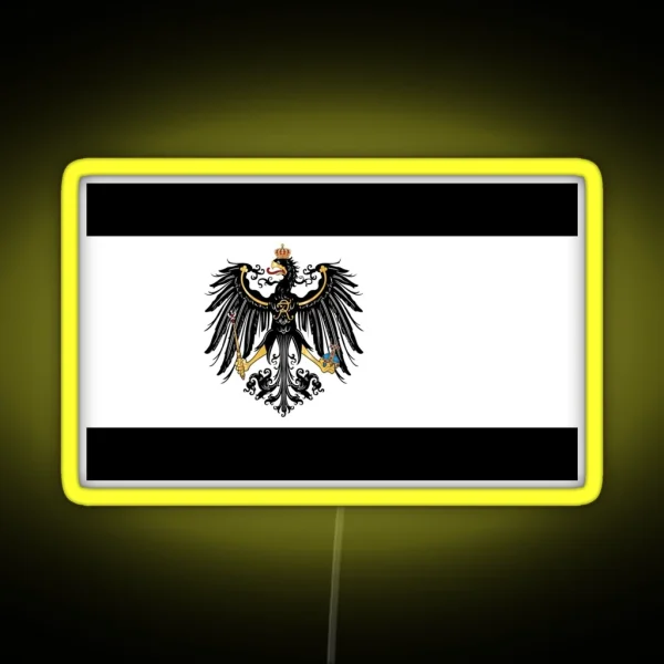 Flag Of The Kingdom Of Prussia 1892 Flag Merch RGB Neon Sign