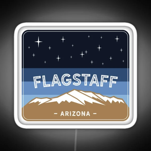 Flagstaff Arizona Mountain Landscape RGB Neon Sign