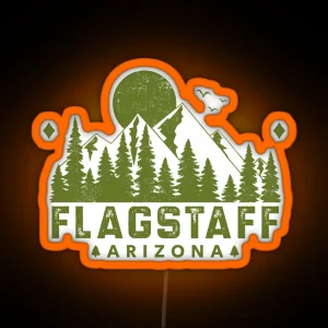 Flagstaff Arizona Mountain View RGB Neon Sign