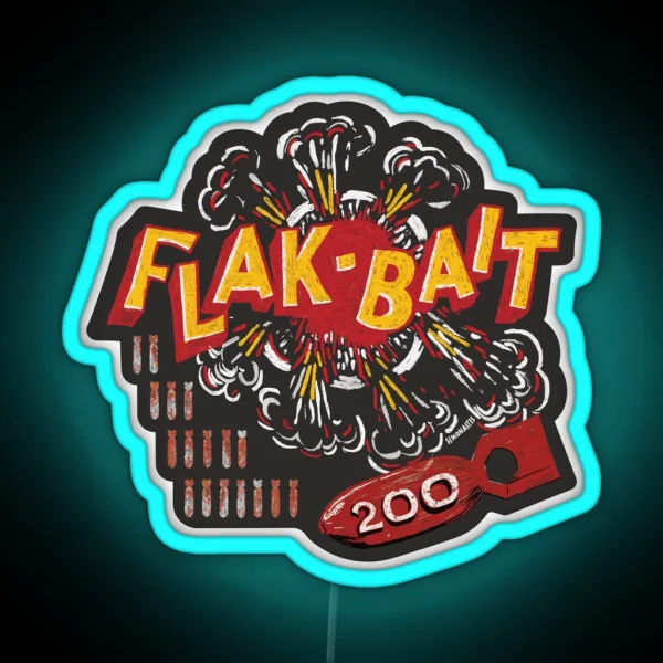 Flak Bait Nose Art RGB Neon Sign