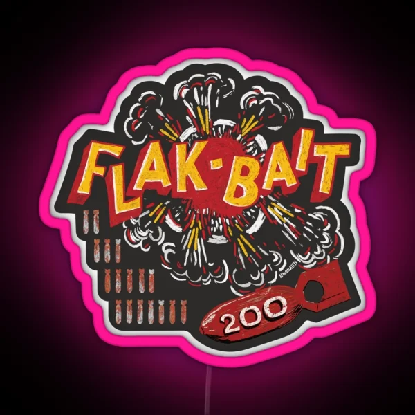 Flak Bait Nose Art RGB Neon Sign