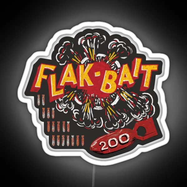 Flak Bait Nose Art RGB Neon Sign