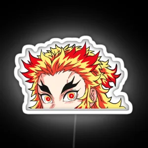 FLAME HASHIRA DEMON SLAYER PEEKER RGB Neon Sign