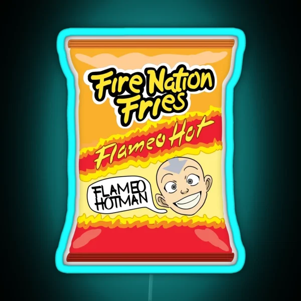 Flameo Hotman Fire Nation Fries RGB Neon Sign