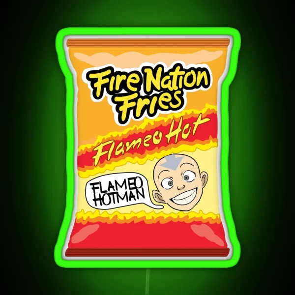 Flameo Hotman Fire Nation Fries RGB Neon Sign