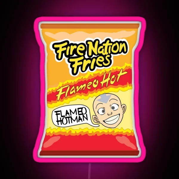 Flameo Hotman Fire Nation Fries RGB Neon Sign