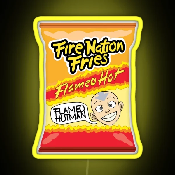 Flameo Hotman Fire Nation Fries RGB Neon Sign