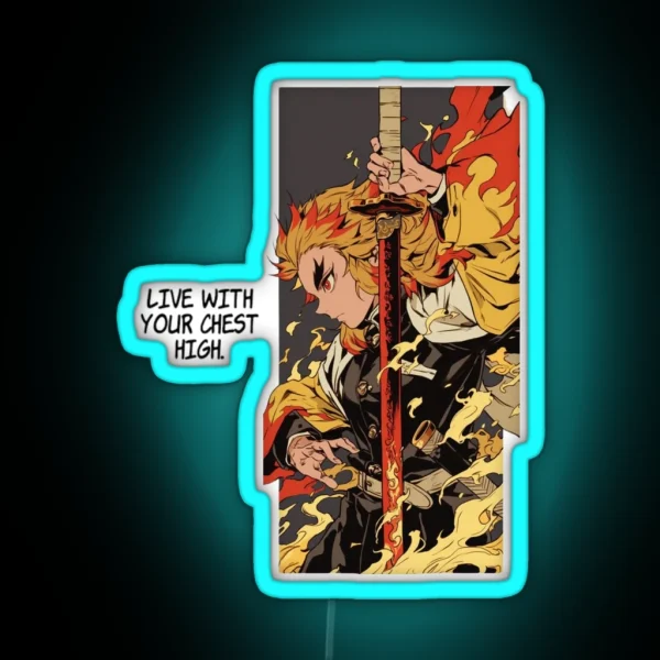 Flames Of Courage The Rengoku Spirit RGB Neon Sign
