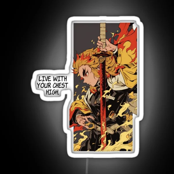 Flames Of Courage The Rengoku Spirit RGB Neon Sign