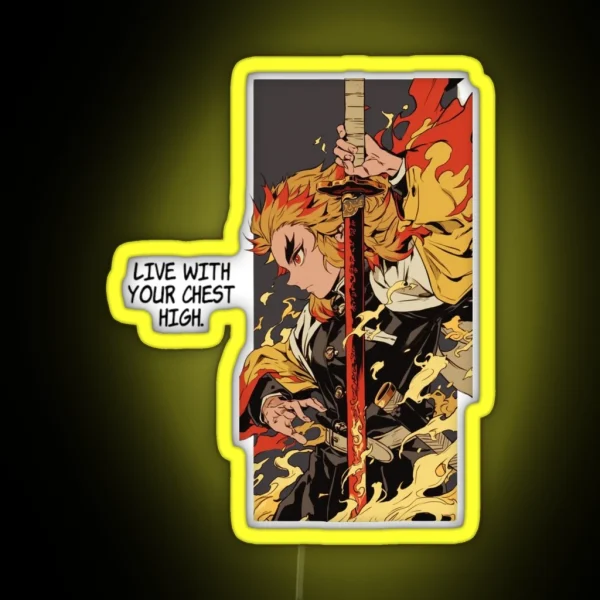 Flames Of Courage The Rengoku Spirit RGB Neon Sign