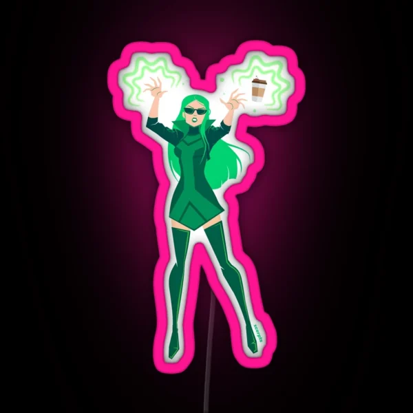 Flat White RGB Neon Sign