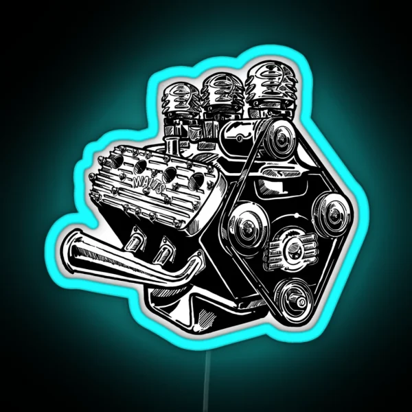 Flathead V8 RGB Neon Sign