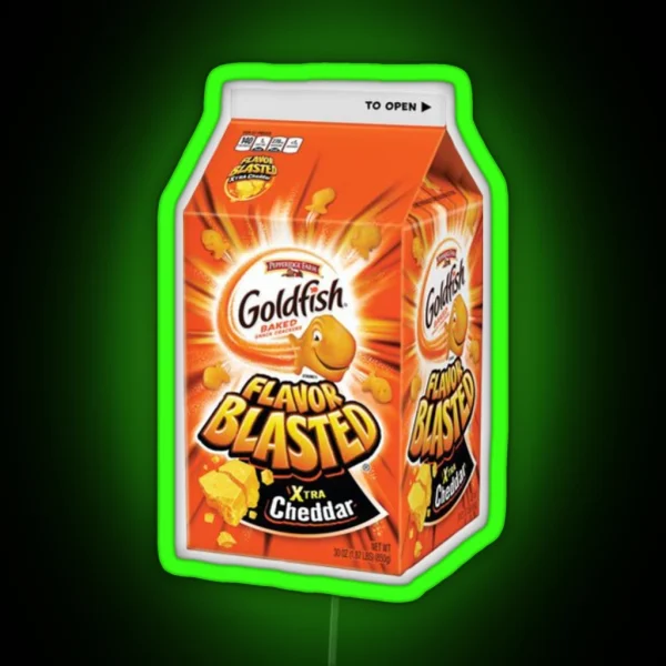 Flavor Blasted Goldfish RGB Neon Sign