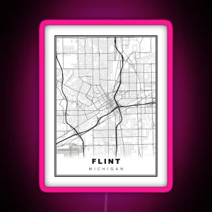 Flint Map RGB Neon Sign