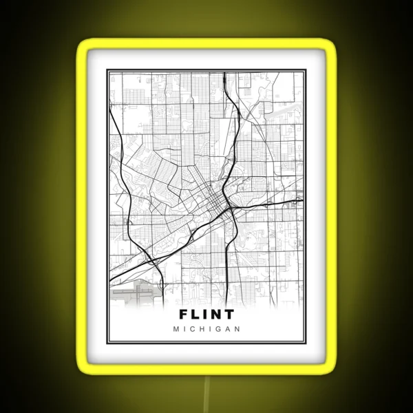 Flint Map RGB Neon Sign