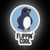 Flippin Cool Funny Penguin Puns RGB Neon Sign