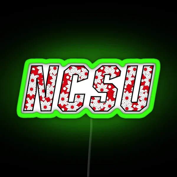 Floral NCSU RGB Neon Sign