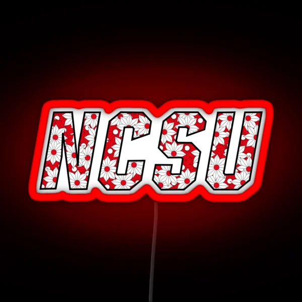 Floral NCSU RGB Neon Sign