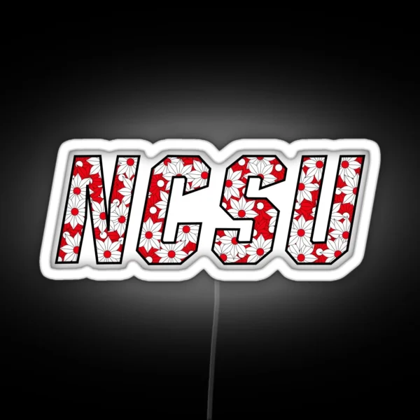 Floral NCSU RGB Neon Sign